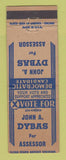 Matchbook Cover - John Dybas Assessor Election