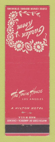 Matchbook Cover - Town House Los Angeles CA Hilton Hotel Garden Room