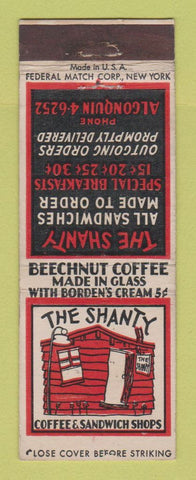 Matchbook Cover - The Shanty New York City Beechnut Coffee WEAR