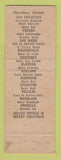 Matchbook Cover - Oroville Inn CA WEAR