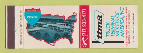 Matchbook Cover - TTMA Truck Terminal Motels Myerstown PA