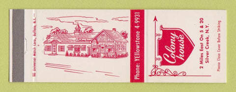 Matchbook Cover - Colony House Silver Creek NY