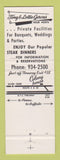 Matchbook Cover - Colony House Silver Creek NY