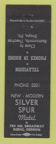 Matchbook Cover - Silver Spur Motel Burns OR