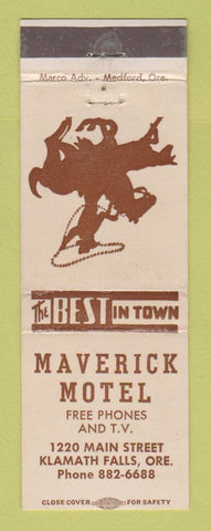 Matchbook Cover - Maverick Motel Klamath Falls OR