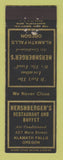 Matchbook Cover - Hershberger's Restaurant Klamath Falls OR