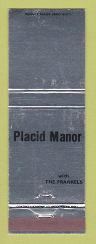 Matchbook Cover - Placid Manor The Frankels Lake Placid NY