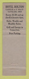 Matchbook Cover - Hotel Bolton Cleveland OH WEAR