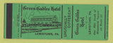 Matchbook Cover - Green Gables Hotel Lewistown PA
