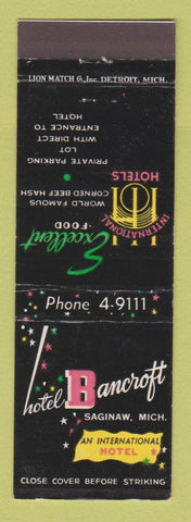 Matchbook Cover - Hotel Bancroft Saginaw MI