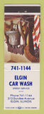 Matchbook Cover - Elgin Car Wash IL WEAR