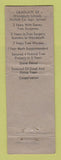 Matchbook Cover - V Leslie Hebert Tree Warden Election MA WORN