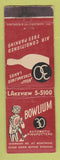 Matchbook Cover - 30 Bowling Chicago IL AMF Robot