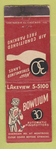 Matchbook Cover - 30 Bowling Chicago IL AMF Robot