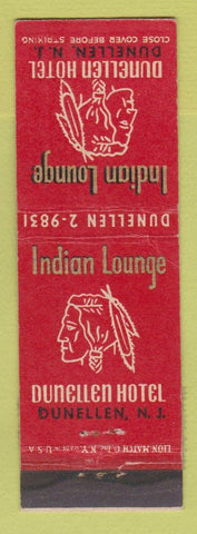 Matchbook Cover - Dunellen Hotel NJ Indian Lounge WEAR