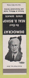 Matchbook Cover - Neal Bishop State Senate Election SAMPLE