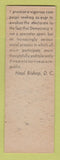 Matchbook Cover - Neal Bishop State Senate Election SAMPLE