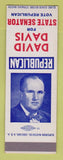 Matchbook Cover - David Davis State Senator Election SAMPLE