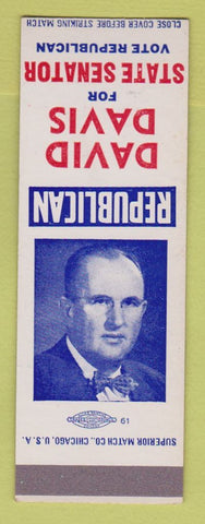 Matchbook Cover - David Davis State Senator Election SAMPLE