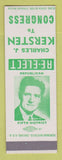 Matchbook Cover - Charles Kersten Congress Election Milwaukee WI SAMPLE