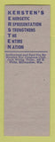 Matchbook Cover - Charles Kersten Congress Election Milwaukee WI SAMPLE