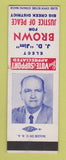 Matchbook Cover JD Jim Brown Justice of Peace Big Creek District CREASES SAMPLE
