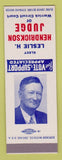 Matchbook Cover Leslie Henderickson Judge Election Warrick Circuit Court SAMPLE