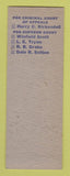 Matchbook Cover - Winfield Scott Supreme Court Election SAMPLE