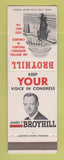 Matchbook Cover - James Broyhill Congress Election SAMPLE