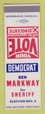 Matchbook Cover - Ben Markway Sheriff Election SAMPLE