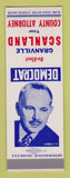 Matchbook Cover - Granville Scanland County Attorney Election SAMPLE