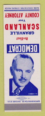 Matchbook Cover - Granville Scanland County Attorney Election SAMPLE