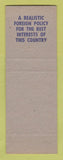 Matchbook Cover - Allen Russell for Congress Election SAMPLE