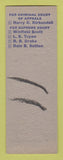 Matchbook Cover - Harry Kirkendall Criminal Court of Appeals Election SAMPLE