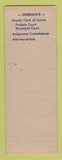 Matchbook Cover - Mrs Katherine Leach Clerk of Courts Election SAMPLE