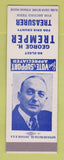 Matchbook Cover - George Tremper Erie County Treasurer Election SAMPLE