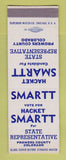 Matchbook Cover - Hacket Smartt State Rep Prowers County Colorado SAMPLE