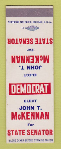 Matchbook Cover - John McKennan State Senator Election SAMPLE