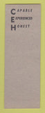 Matchbook Cover - Clyde Herring County Attorney Election SAMPLE
