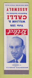 Matchbook Cover - William Calli Assembly Election SAMPLE