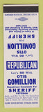 Matchbook Cover - Otis Gomillion Sheriff Election Milwaukee WI SAMPLE
