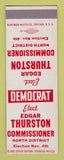 Matchbook Cover - Edgar Thurson Commissioner Election SAMPLE