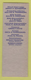 Matchbook Cover - Edgar Thurson Commissioner Election SAMPLE