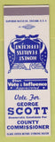 Matchbook Cover - George Scott County Commissioner Election SAMPLE