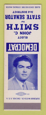 Matchbook Cover - John Smith State Senator Election SAMPLE