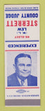 Matchbook Cover - Lew Sterrett County Judge Election SAMPLE