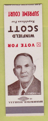 Matchbook Cover - Winfield Scott Supreme Court Election SAMPLE