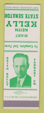 Matchbook Cover - Keith Kelley State Senator Election SAMPLE