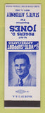 Matchbook Cover - Rogers Jones State's Attorney Election 1952 SAMPLE