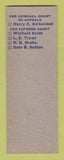 Matchbook Cover - Harry Kirkendall Criminal Court of Appeals Election SAMPLE